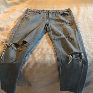 Era of Chaos ripped boyfriend jeans